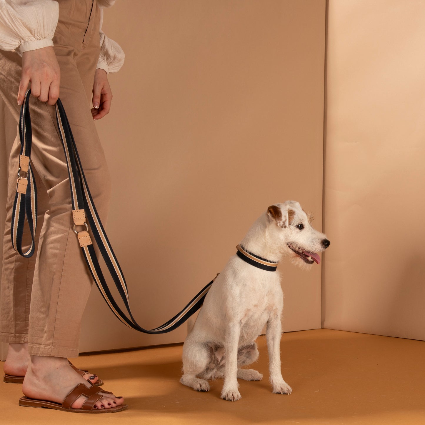 Franco - Ribbon and leather collar by 2.8