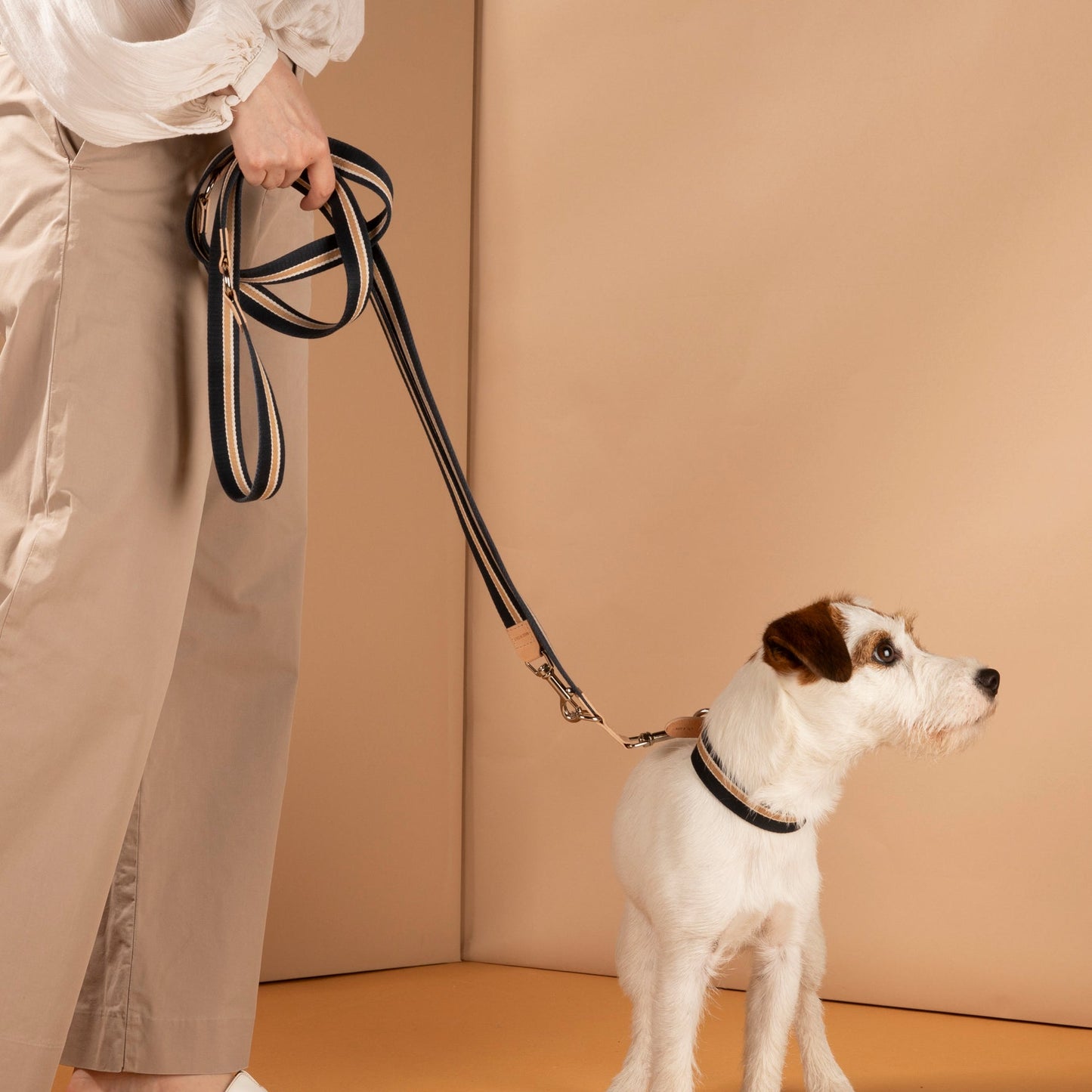 Franco - Leash in ribbon and leather by 2.8