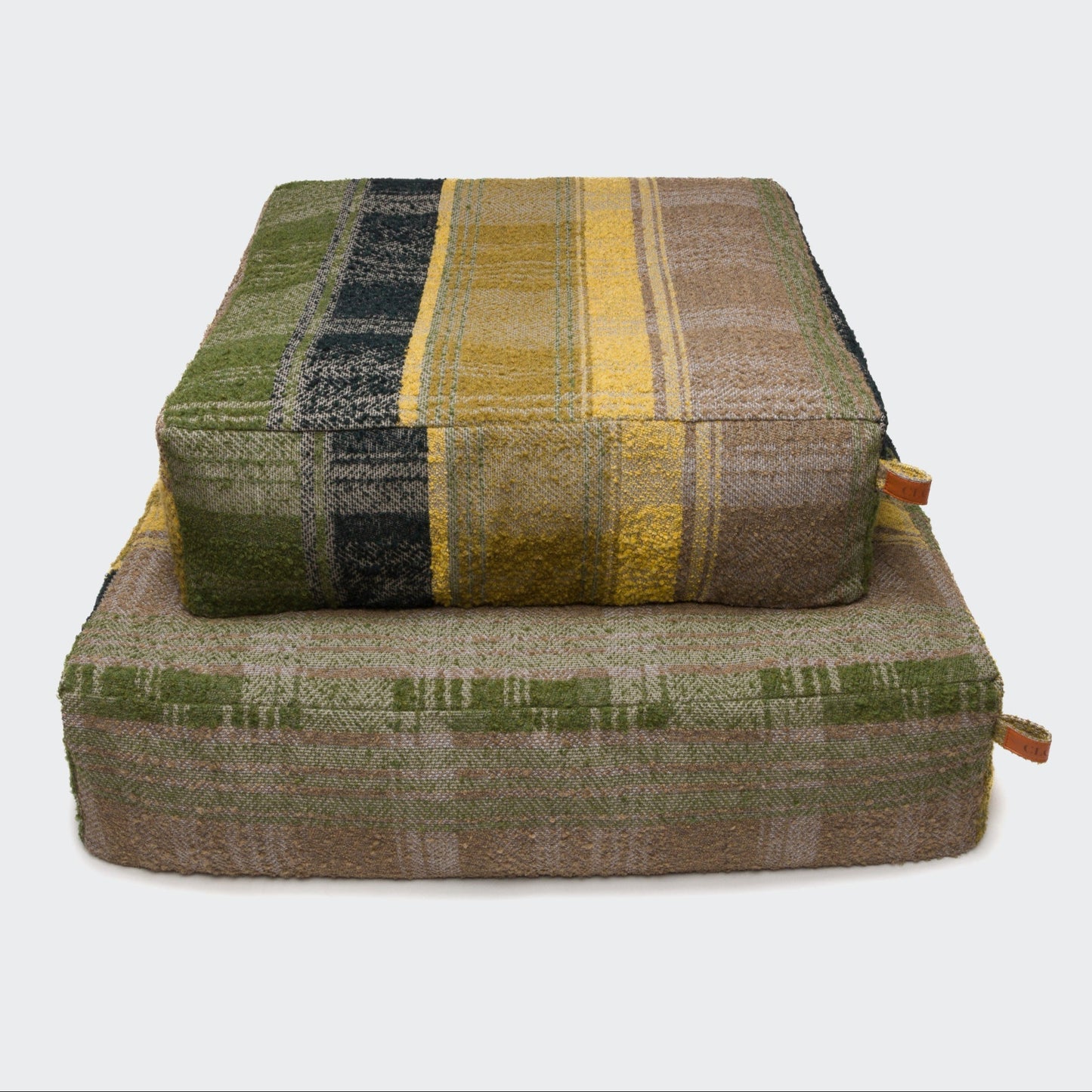 Cube - Tartan Green Dog Bed by Cloud7