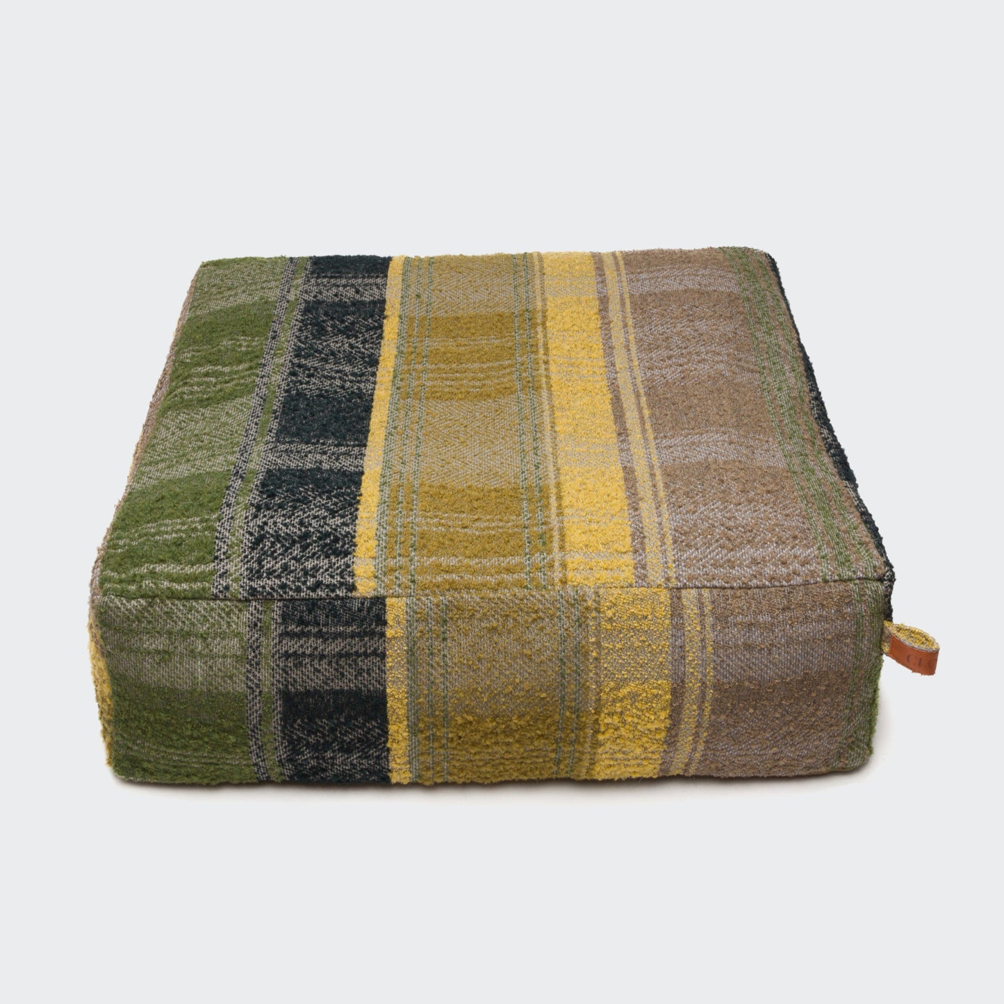Cube - Tartan Green Dog Bed by Cloud7