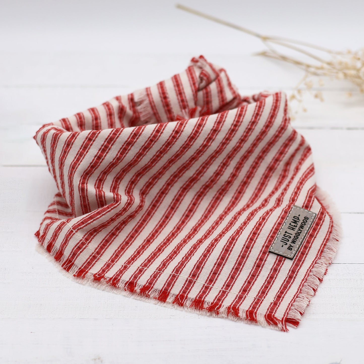 Fringe Candy-Striped Dog Bandana by Wigglywoos